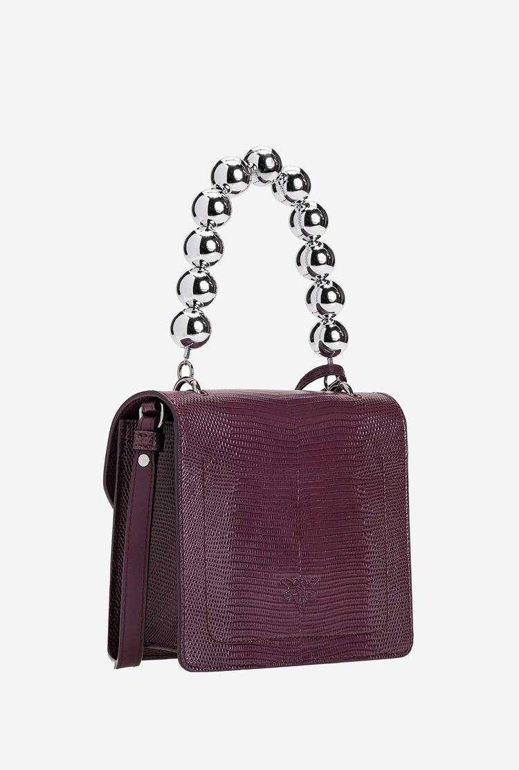 Women's Pinko Mini Letter Bag Handle Metal Handle Handbag Purple | Australia-21304869