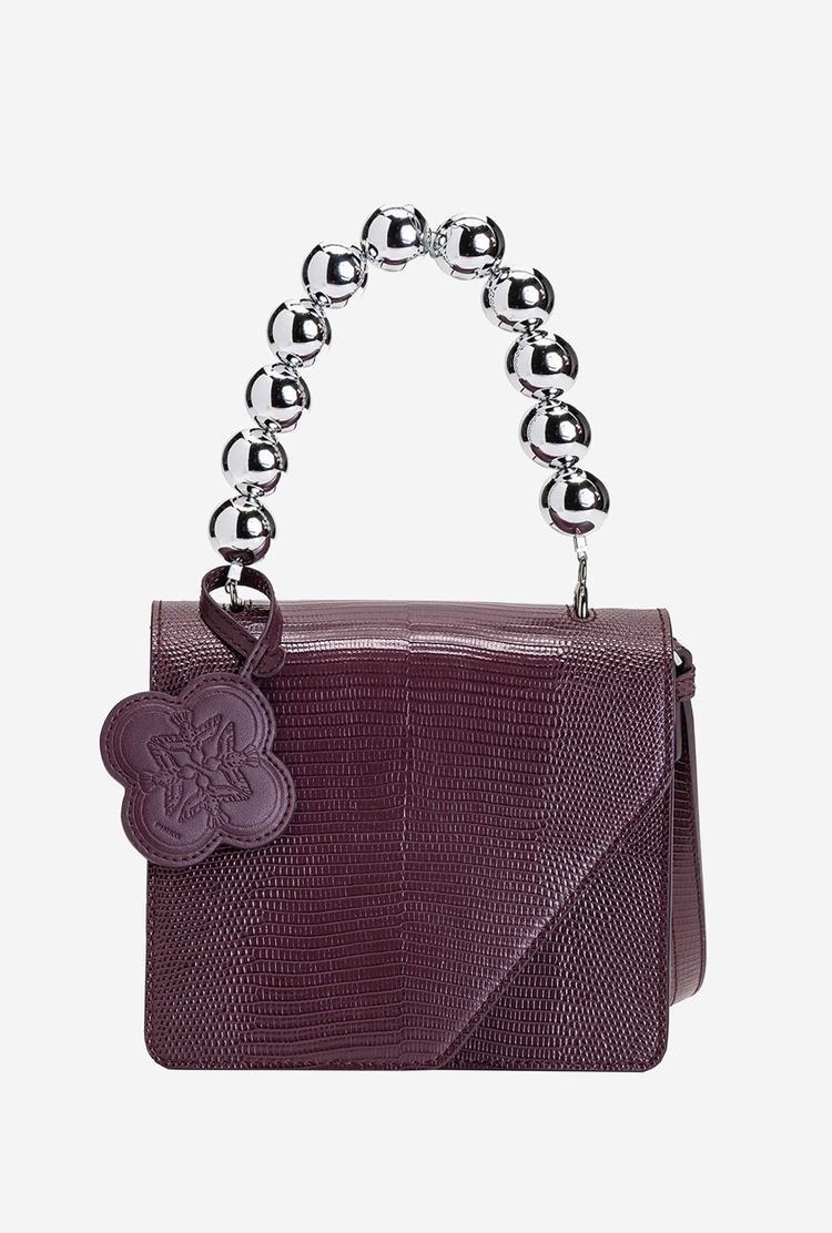 Women\'s Pinko Mini Letter Bag Handle Metal Handle Handbag Purple | Australia-21304869