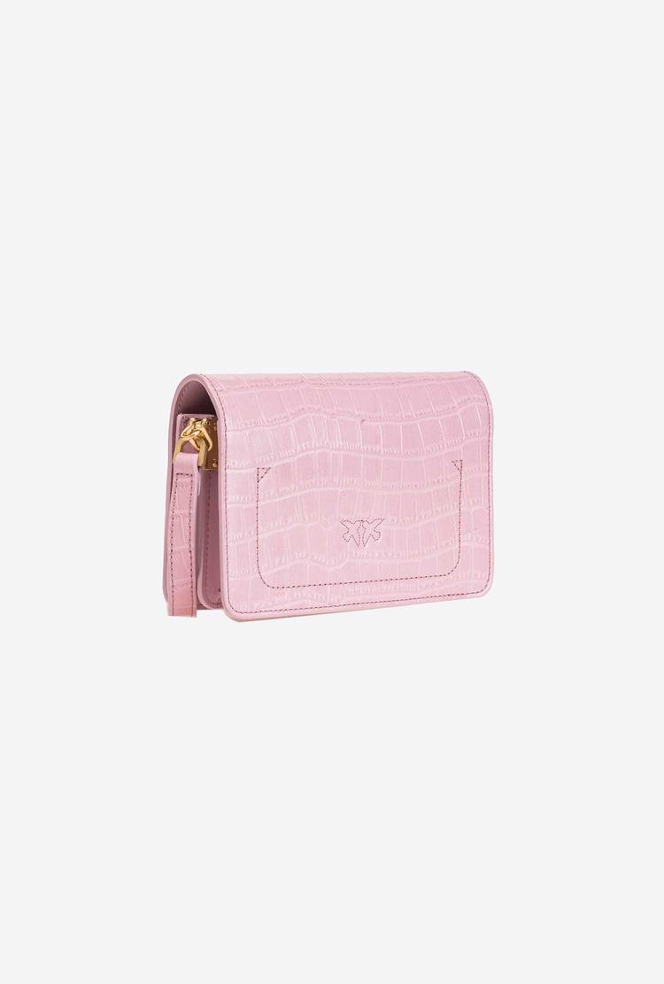 Women's Pinko Mini Love Bag Click Pure Shapes Crossbody Bags Pink Gold | Australia-89713629