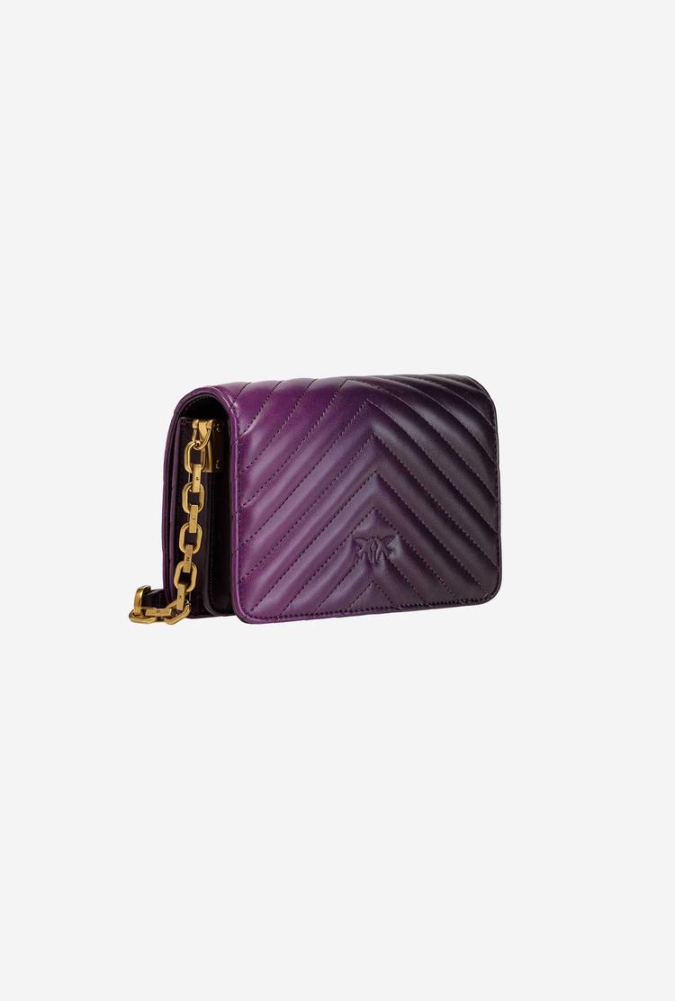 Women's Pinko Mini Love Bag Click Shaded Chevron Crossbody Bags Purple | Australia-54917029