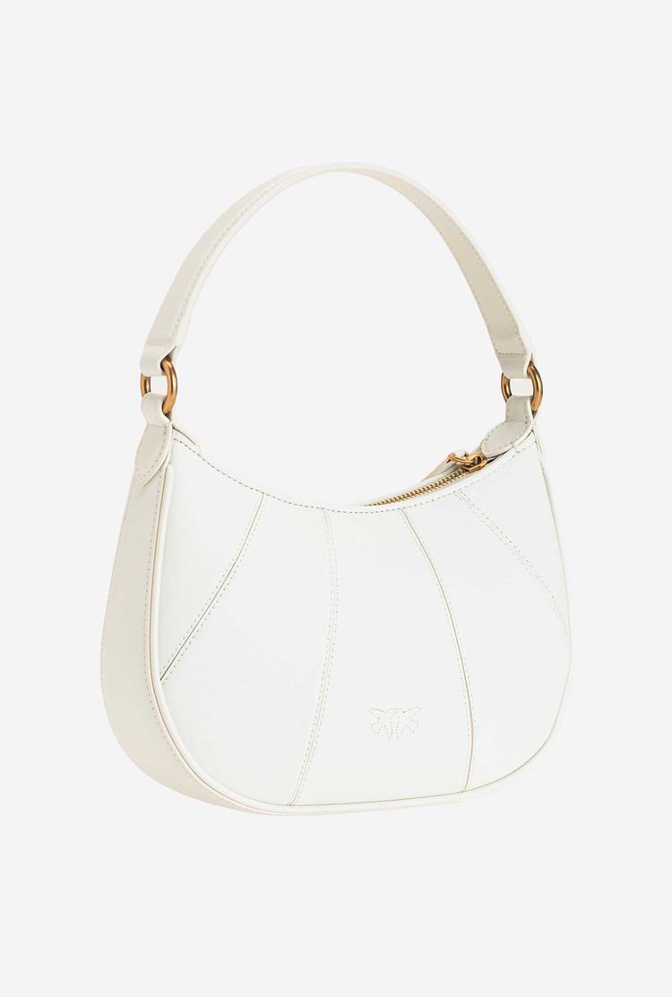 Women's Pinko Mini Love Bag Half Moon Simply Shoulder Bags White Gold | Australia-58612739