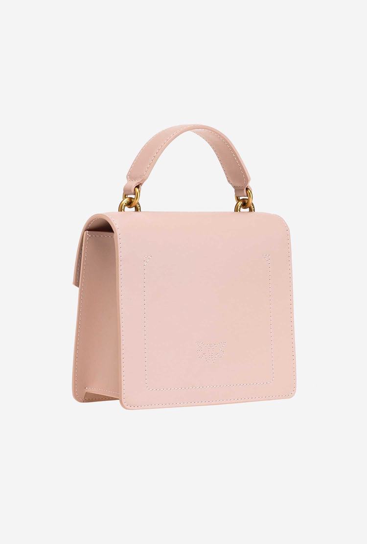 Women's Pinko Mini Love Bag Handle Simply Handbag Pink Gold | Australia-80376519