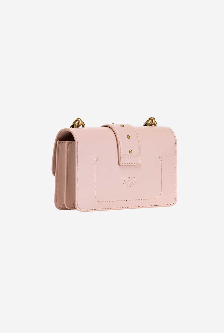 Women's Pinko Mini Love Bag Icon Simply Crossbody Bags Pink Gold | Australia-24390619