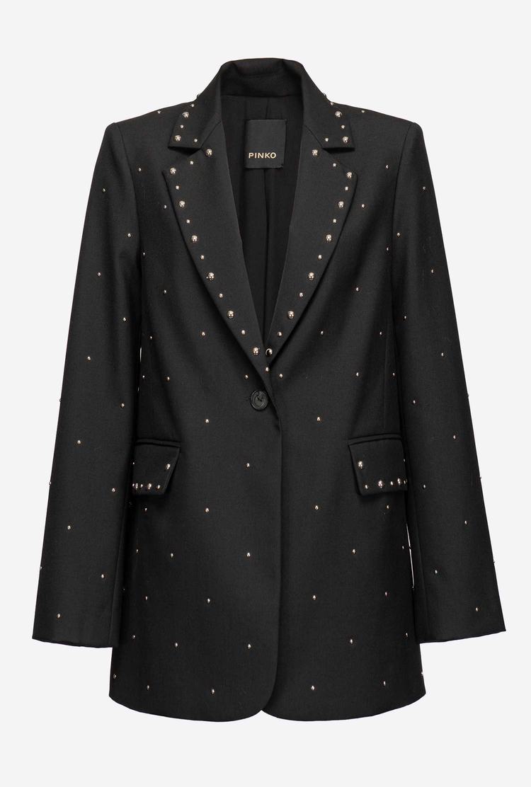 Women's Pinko Mini Studs Blazers Black | Australia-29078469