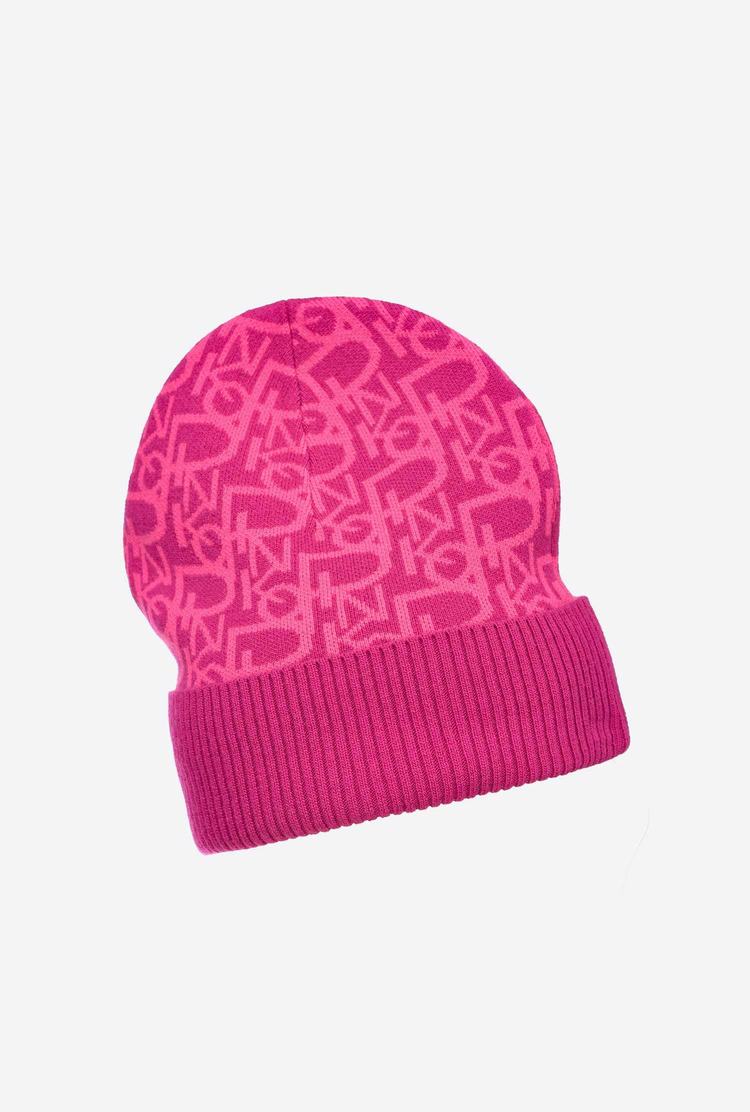 Women's Pinko Monogram Beanie Fuchsia/Pink | Australia-91657429