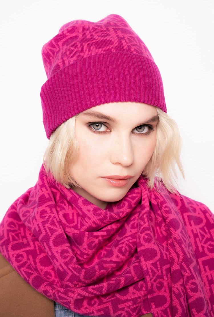 Women's Pinko Monogram Beanie Fuchsia/Pink | Australia-91657429