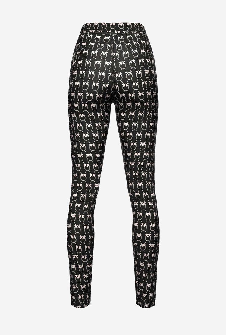 Women's Pinko Monogram Pants Black/Cream | Australia-69487059