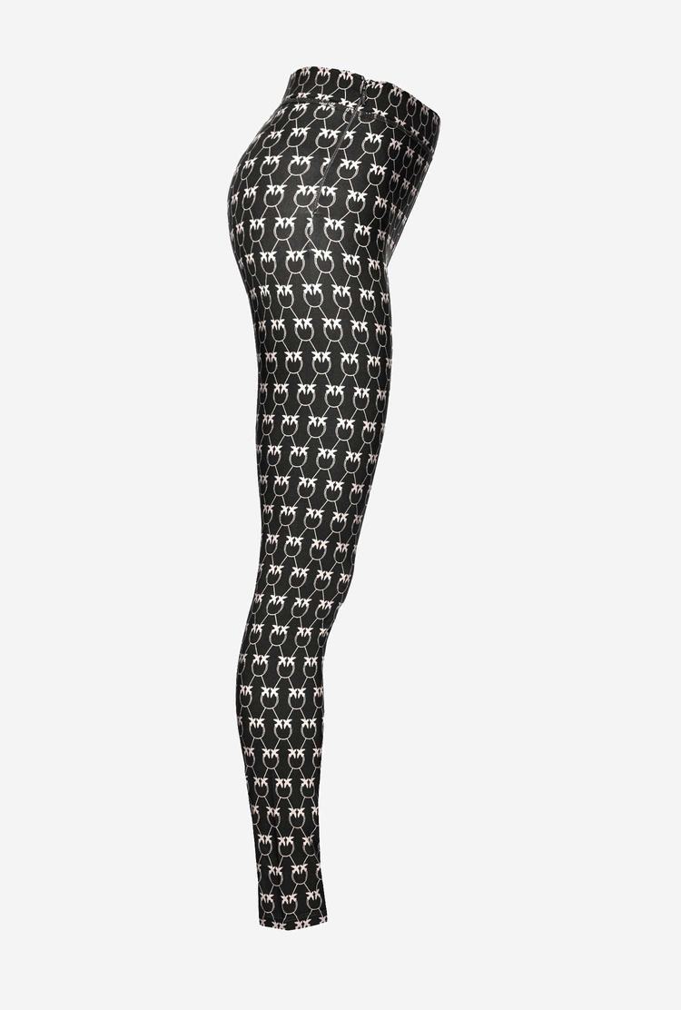 Women's Pinko Monogram Pants Black/Cream | Australia-69487059