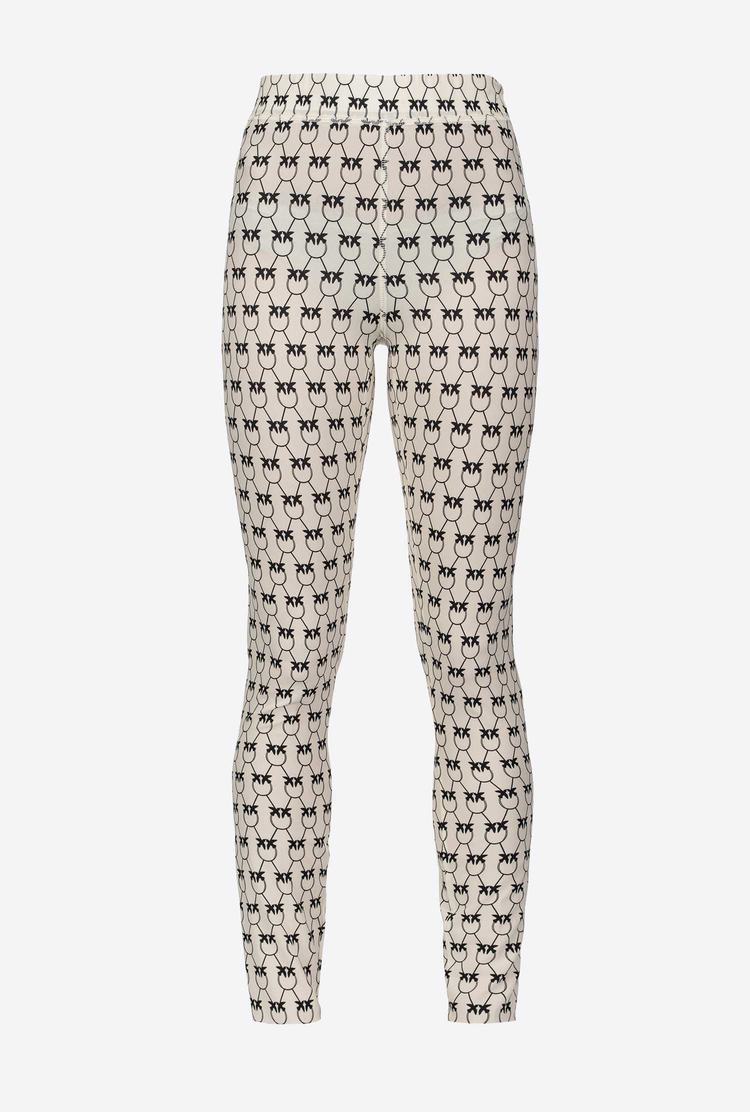 Women's Pinko Monogram Pants Cream/Black | Australia-97328609