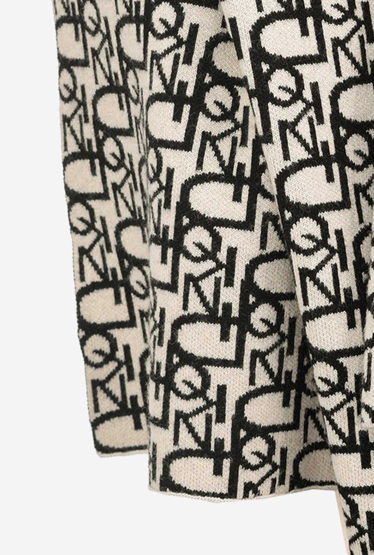 Women's Pinko Monogram Scarves Cream/Black | Australia-49072189