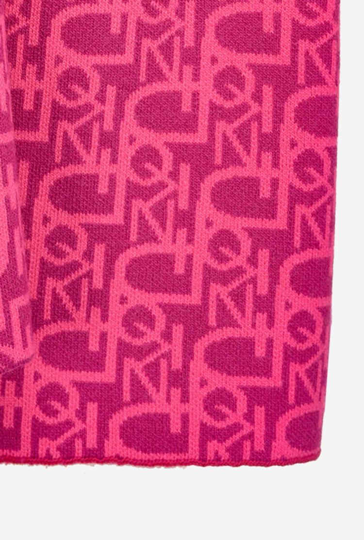 Women's Pinko Monogram Scarves Fuchsia/Pink | Australia-32760819