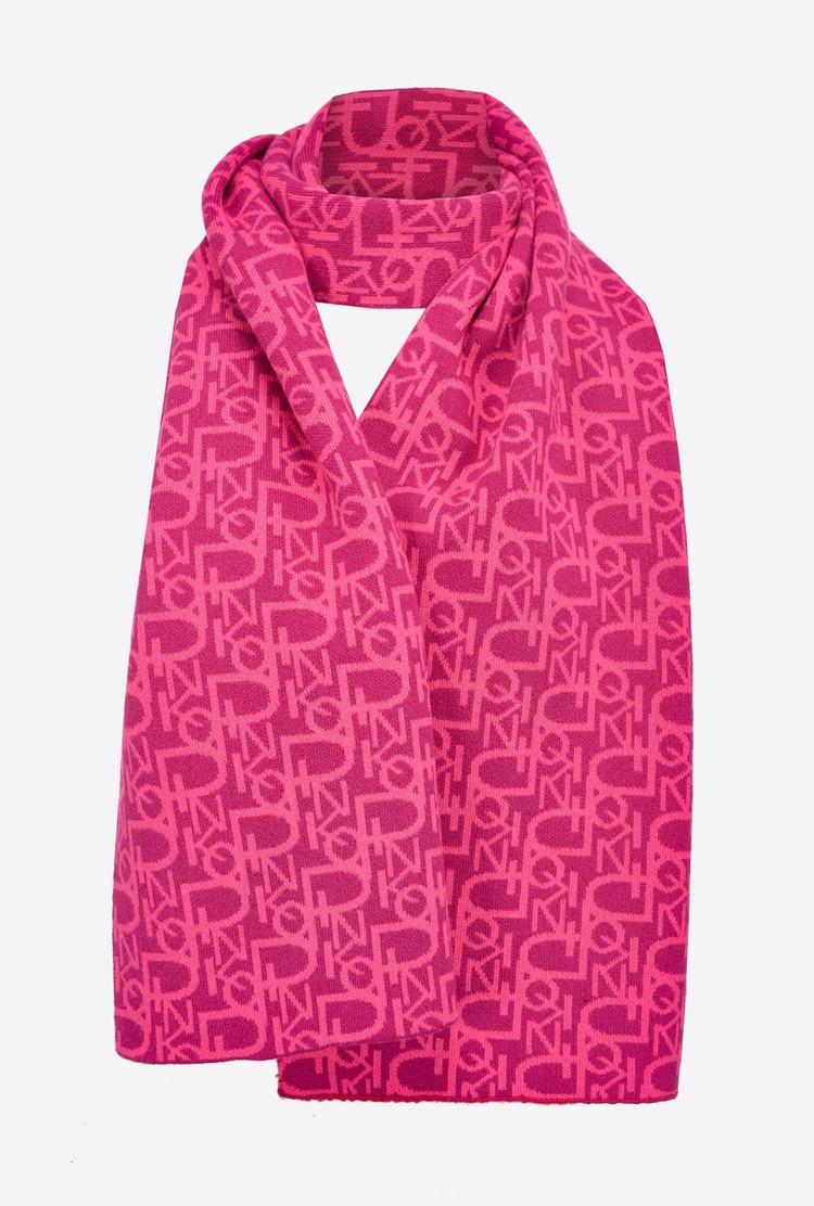 Women\'s Pinko Monogram Scarves Fuchsia/Pink | Australia-32760819