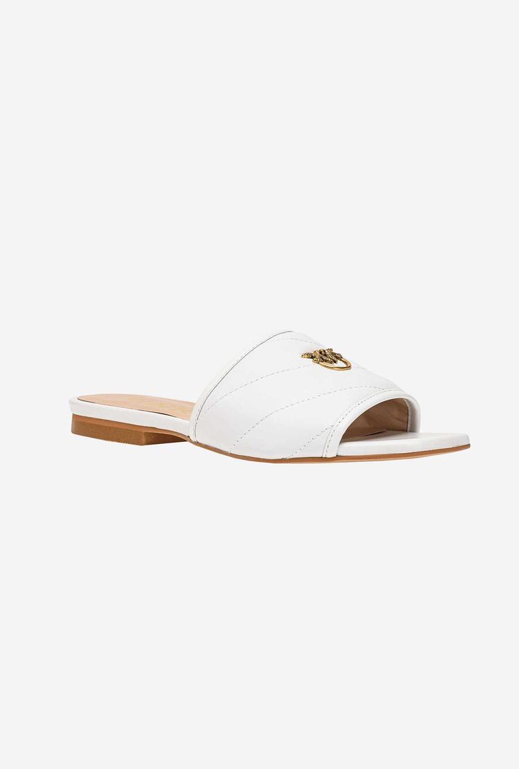 Women's Pinko Nappa Slippers Beige | Australia-53261799