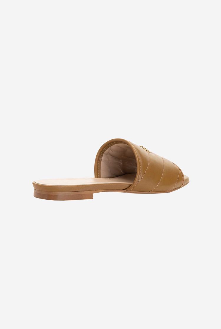 Women's Pinko Nappa Slippers Brown | Australia-07693429