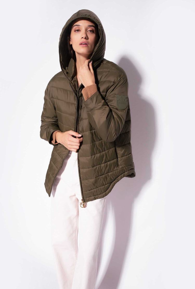 Women's Pinko Padded Technical Canvas Jackets Green | Australia-79154239