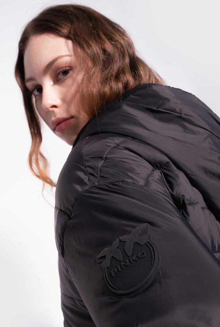 Women's Pinko Padded Technical Canvas Jackets Black | Australia-94217859