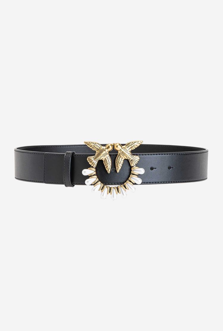 Women\'s Pinko Pearls Belts Black Gold | Australia-83415909