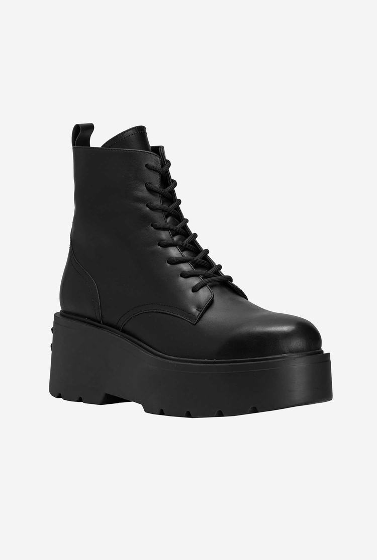 Women's Pinko Platform Combat Boots Black | Australia-08352699