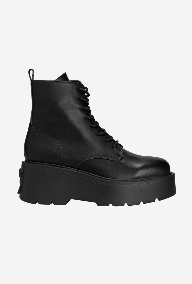 Women\'s Pinko Platform Combat Boots Black | Australia-08352699