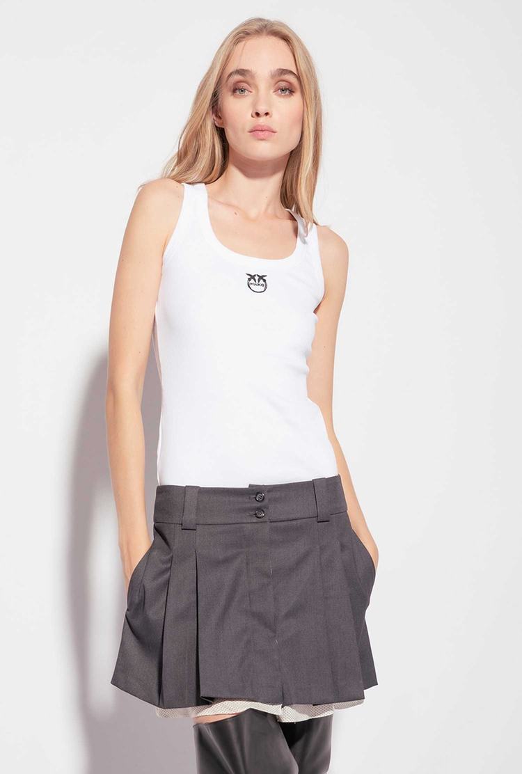 Women's Pinko Pleated Mini Skirts Grey | Australia-53482679