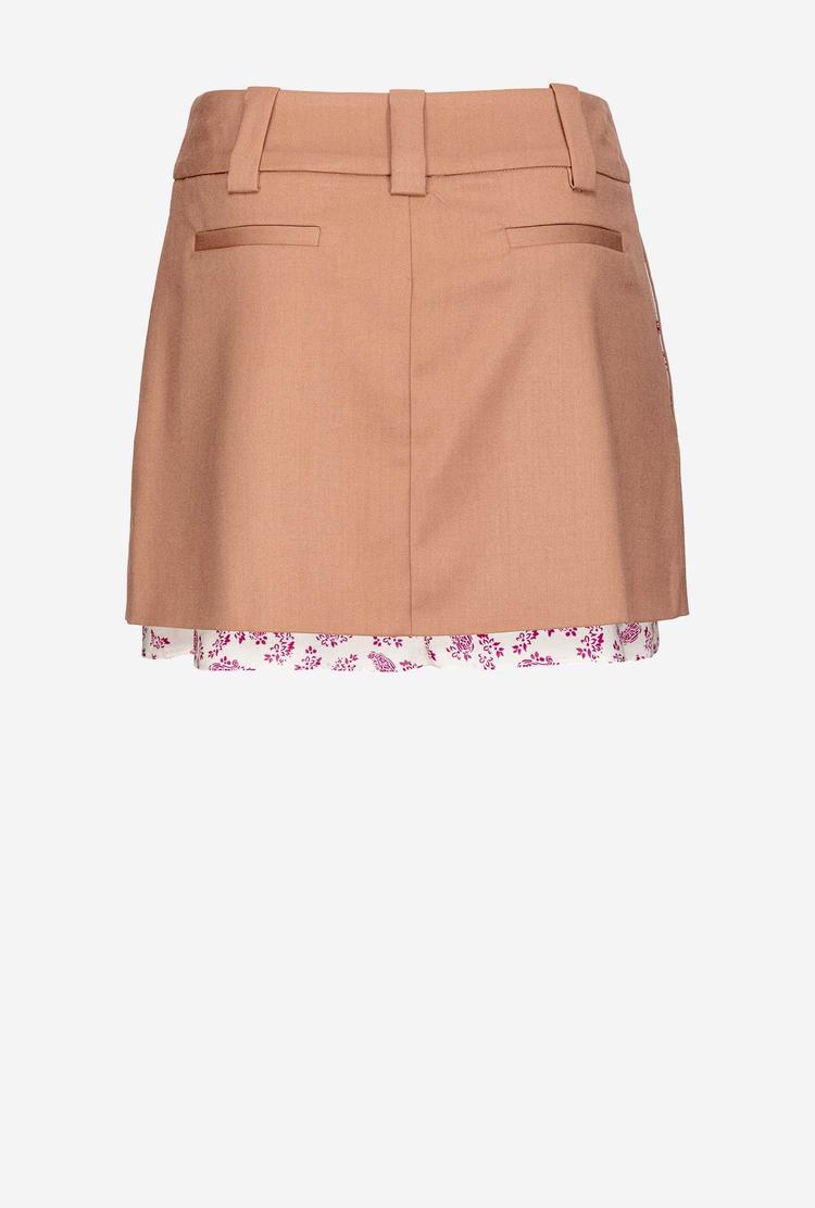 Women's Pinko Pleated Mini Skirts Light Brown | Australia-32571409