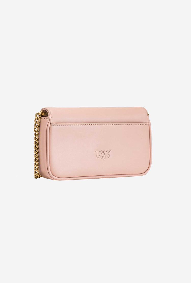 Women's Pinko Pocket Love Bag Simply Crossbody Bags Pink Gold | Australia-17930529