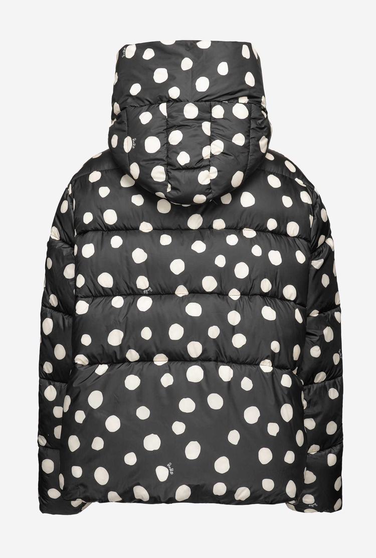 Women's Pinko Polka-dot Down Jackets Black/White | Australia-76235989