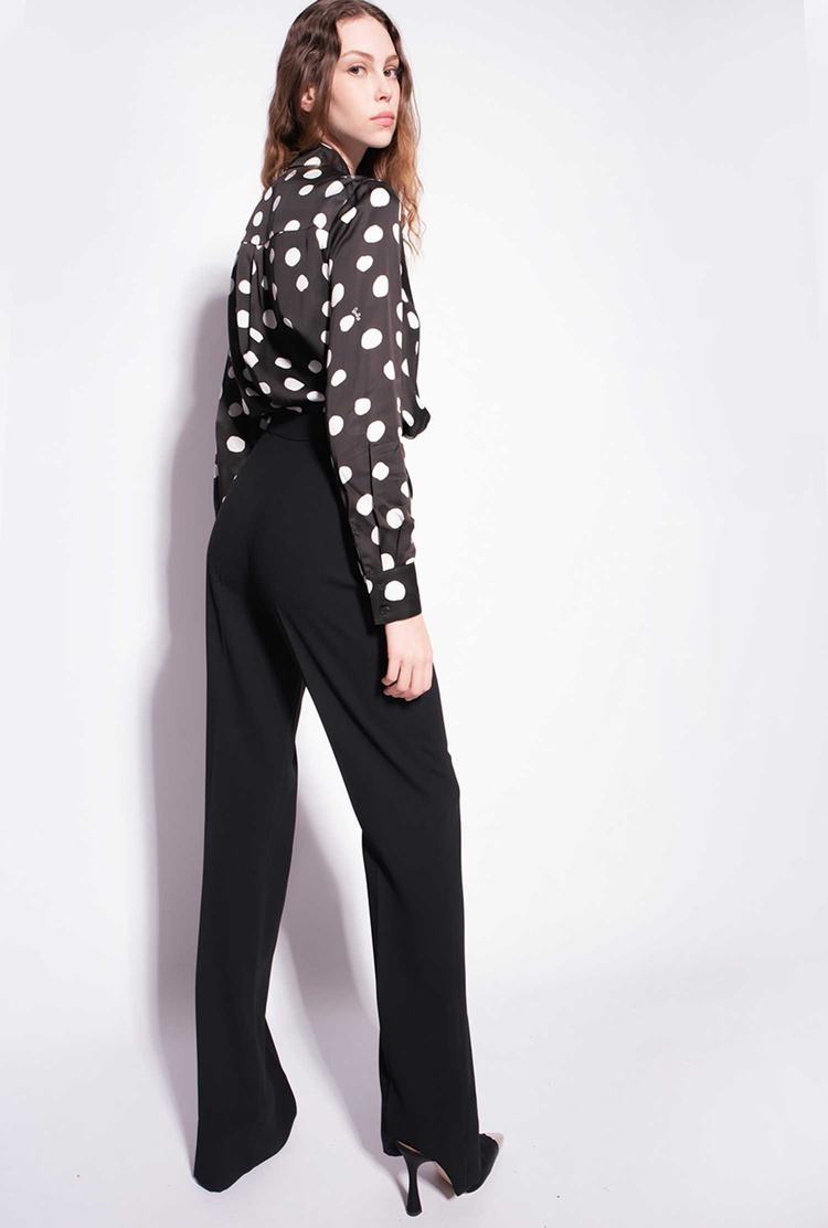 Women's Pinko Polka-dot Shirts Black/White | Australia-18302579