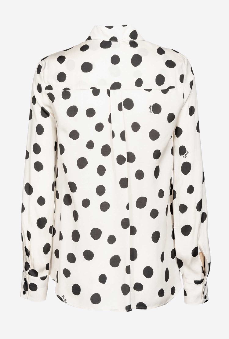 Women's Pinko Polka-dot Shirts White/Black | Australia-35462819