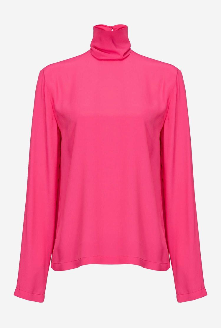 Women's Pinko Polo-neck Shirts Red | Australia-78216059