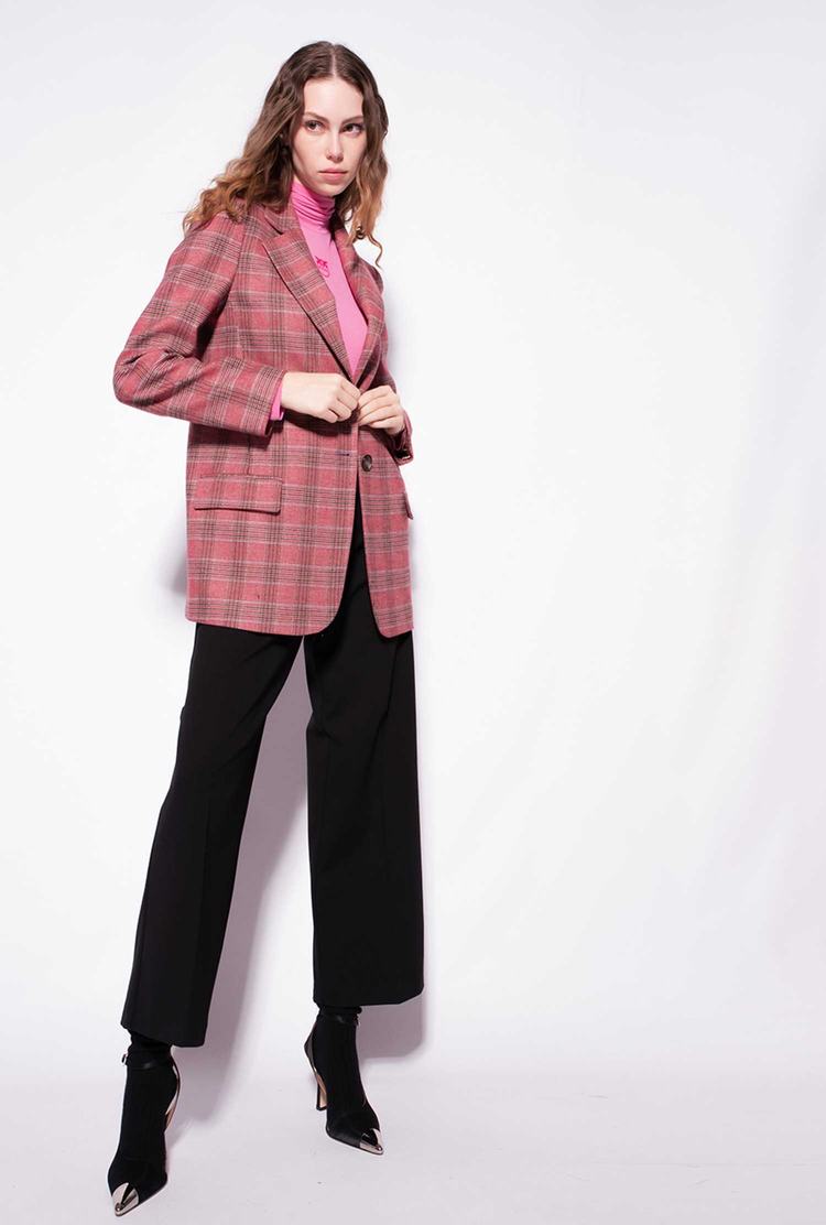 Women's Pinko Prince-of-wales Blazers Multicolor Red/Pink | Australia-69012489