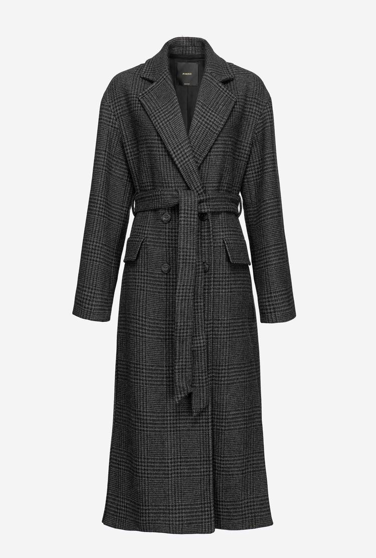 Women's Pinko Prince-of-wales Coats Black/Grey | Australia-82740539