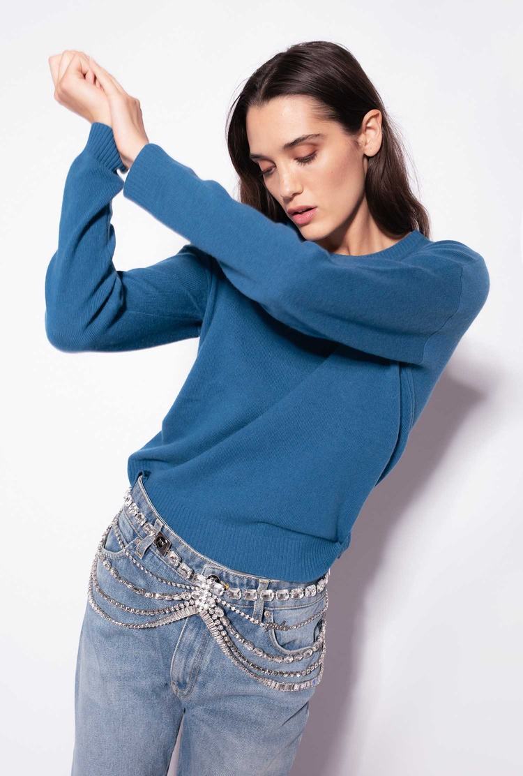 Women's Pinko Pure Cashmere Pullover Blue | Australia-85172409