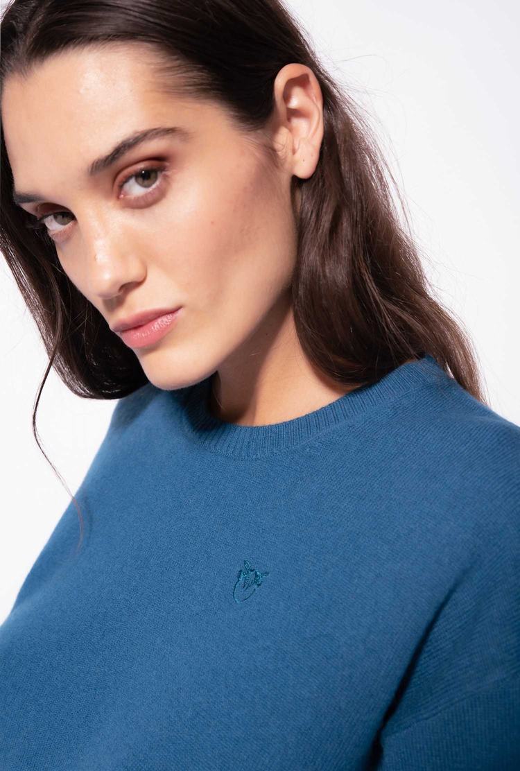 Women's Pinko Pure Cashmere Pullover Blue | Australia-85172409