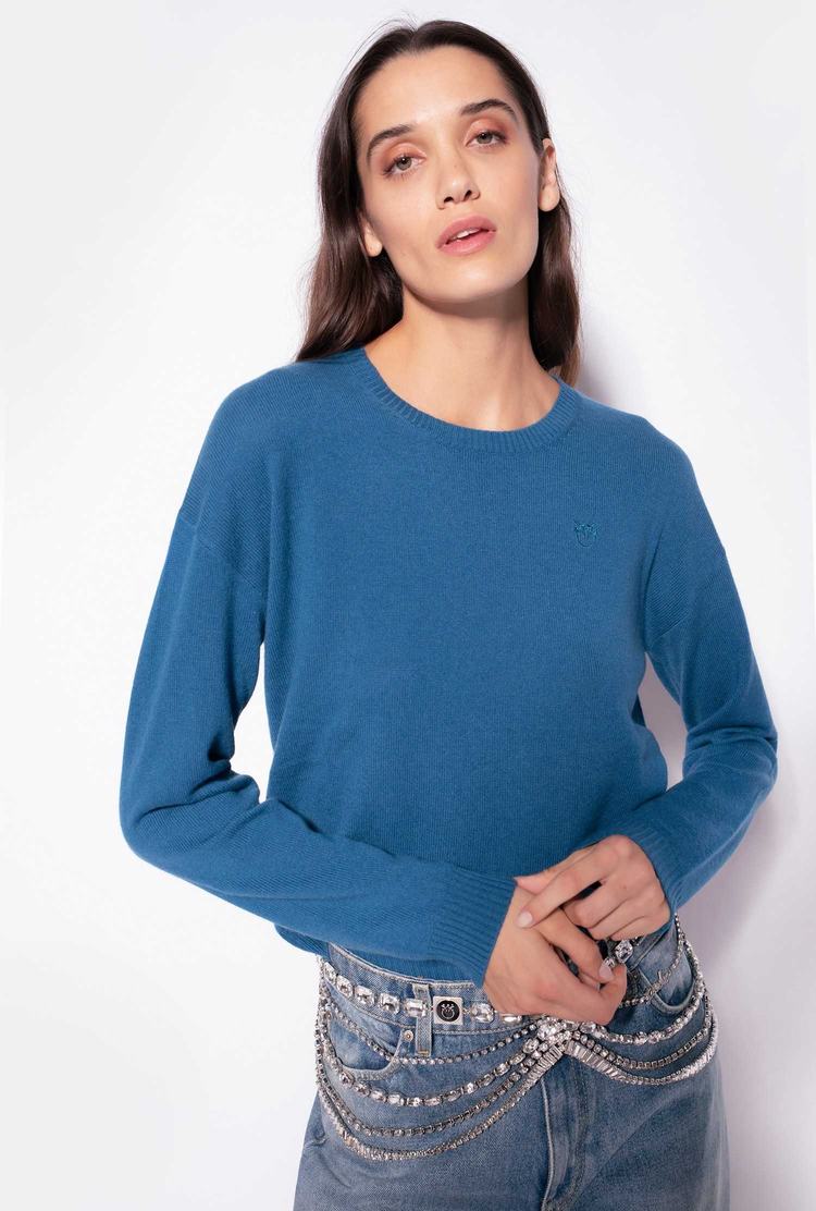 Women\'s Pinko Pure Cashmere Pullover Blue | Australia-85172409