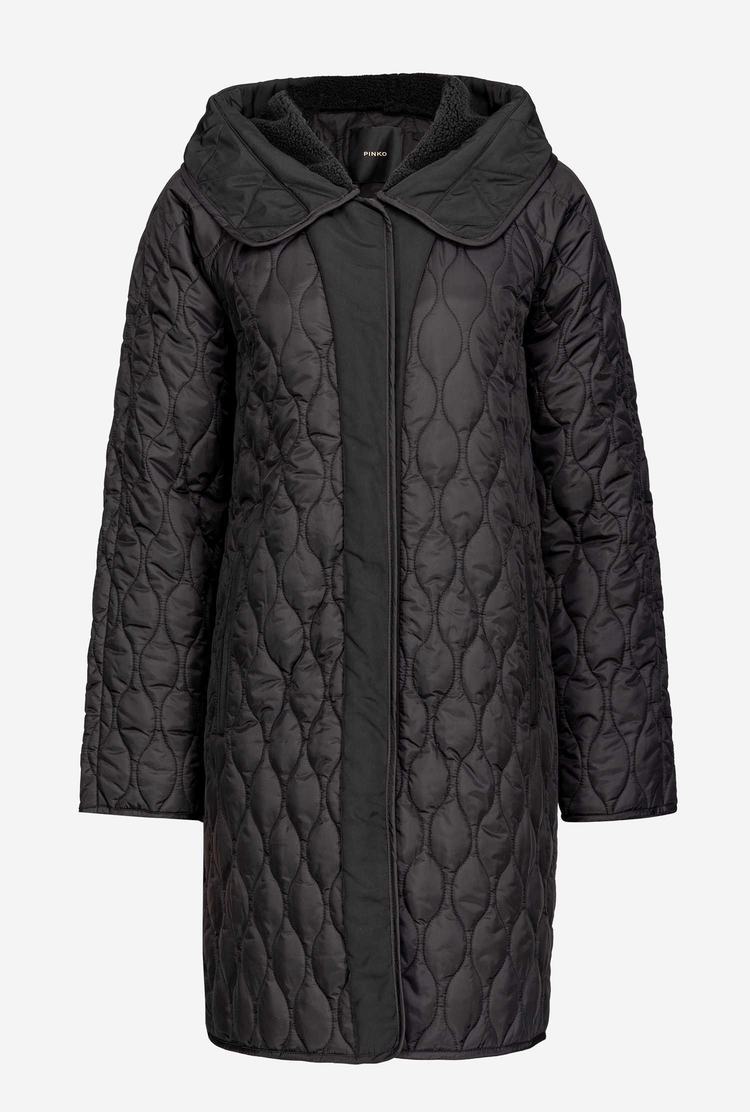 Women's Pinko Quilted Coats Black | Australia-21089649