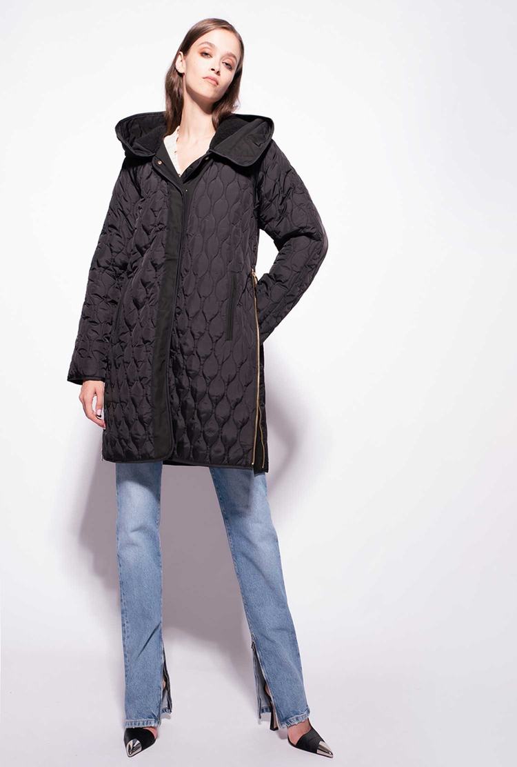 Women\'s Pinko Quilted Coats Black | Australia-21089649