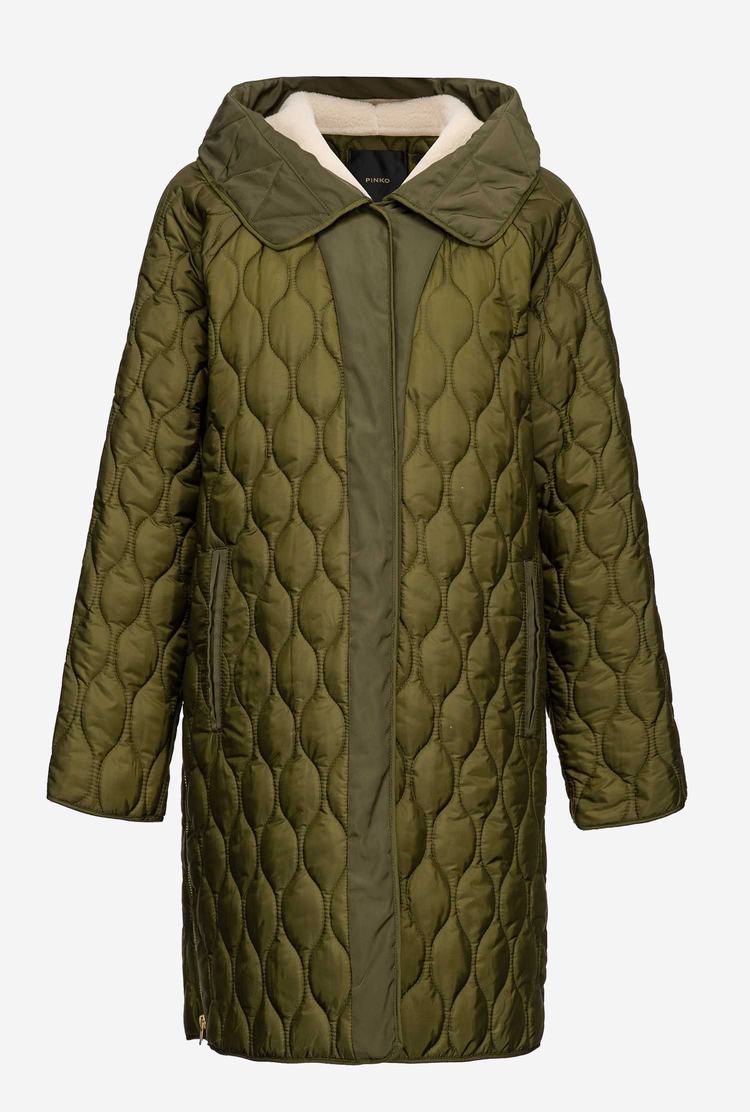 Women's Pinko Quilted Coats Grey Green | Australia-93207549