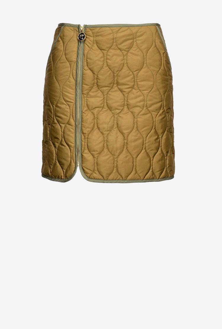 Women's Pinko Quilted Mini Skirts Brown | Australia-64197589