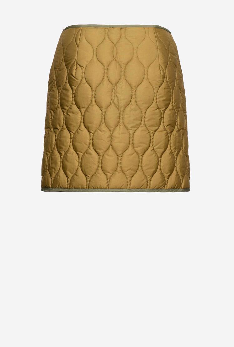 Women's Pinko Quilted Mini Skirts Brown | Australia-64197589