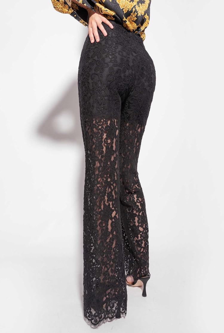 Women's Pinko Ramage Lace Pants Black | Australia-58941209