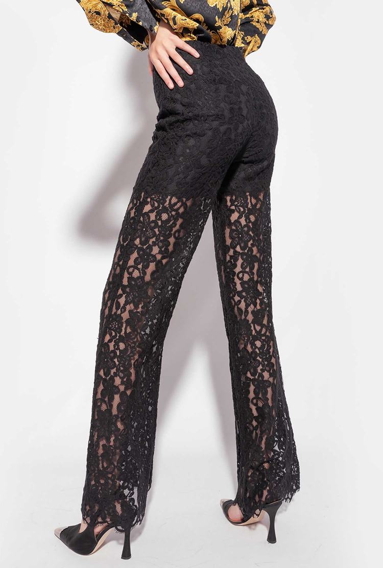 Women's Pinko Ramage Lace Pants Black | Australia-58941209