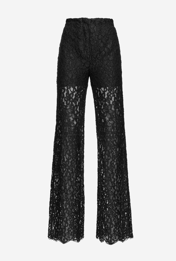 Women's Pinko Ramage Lace Pants Black | Australia-58941209