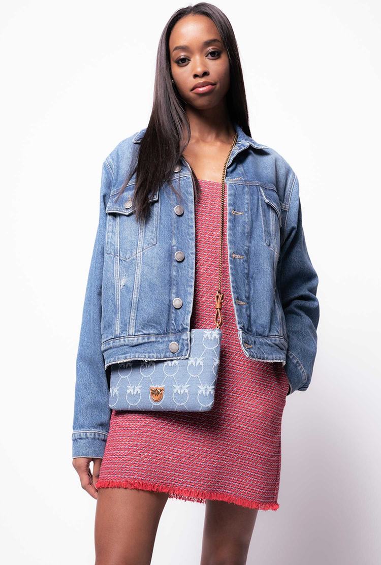 Women's Pinko Recycled Denim Jackets Blue | Australia-01496759