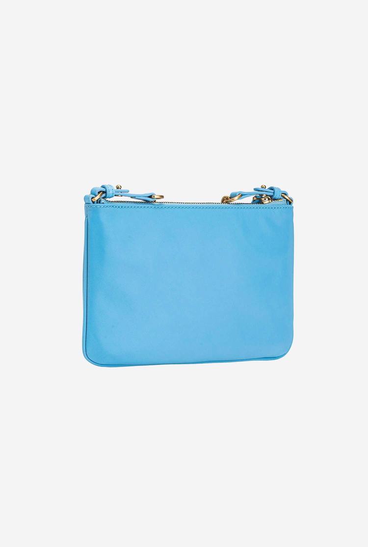 Women's Pinko Recycled Flat Love Bag Crossbody Bags Light Blue | Australia-46792309