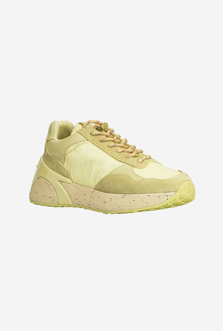 Women's Pinko Recycled Sneakers Light Yellow | Australia-65378149