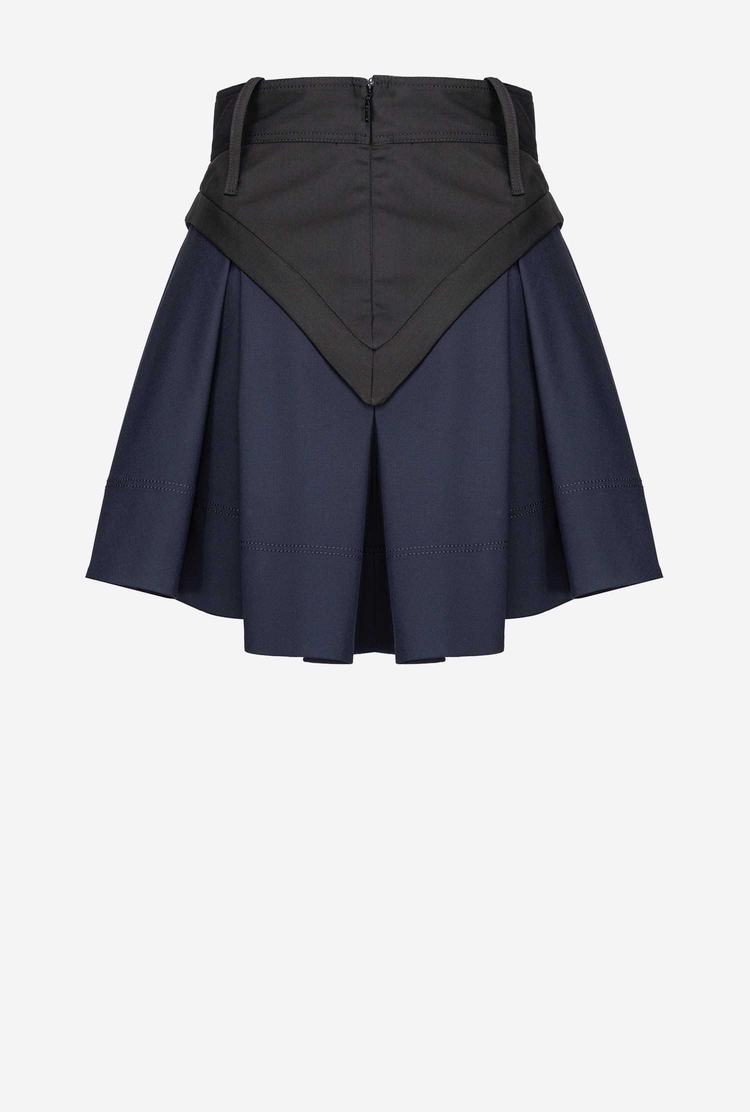 Women's Pinko Reimagine Mini Skirts Blue/Black | Australia-05793169