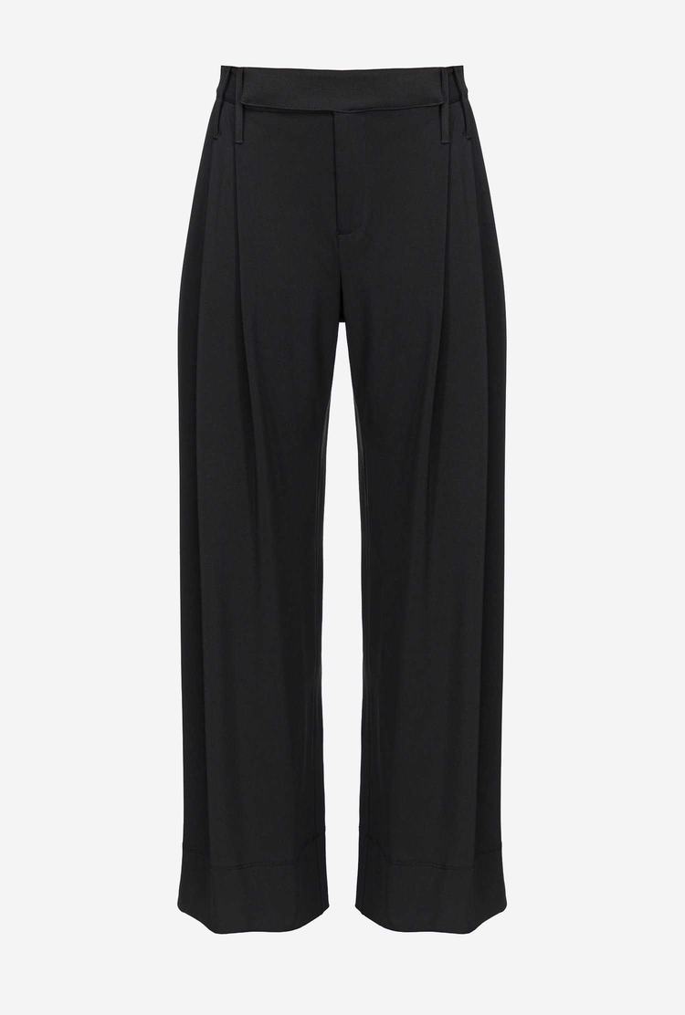 Women's Pinko Reimagine Wide-leg Pants Black | Australia-65128439