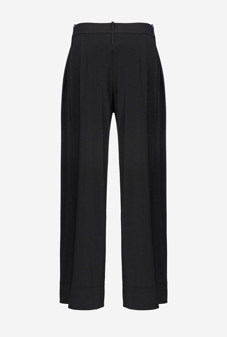 Women's Pinko Reimagine Wide-leg Pants Black | Australia-65128439