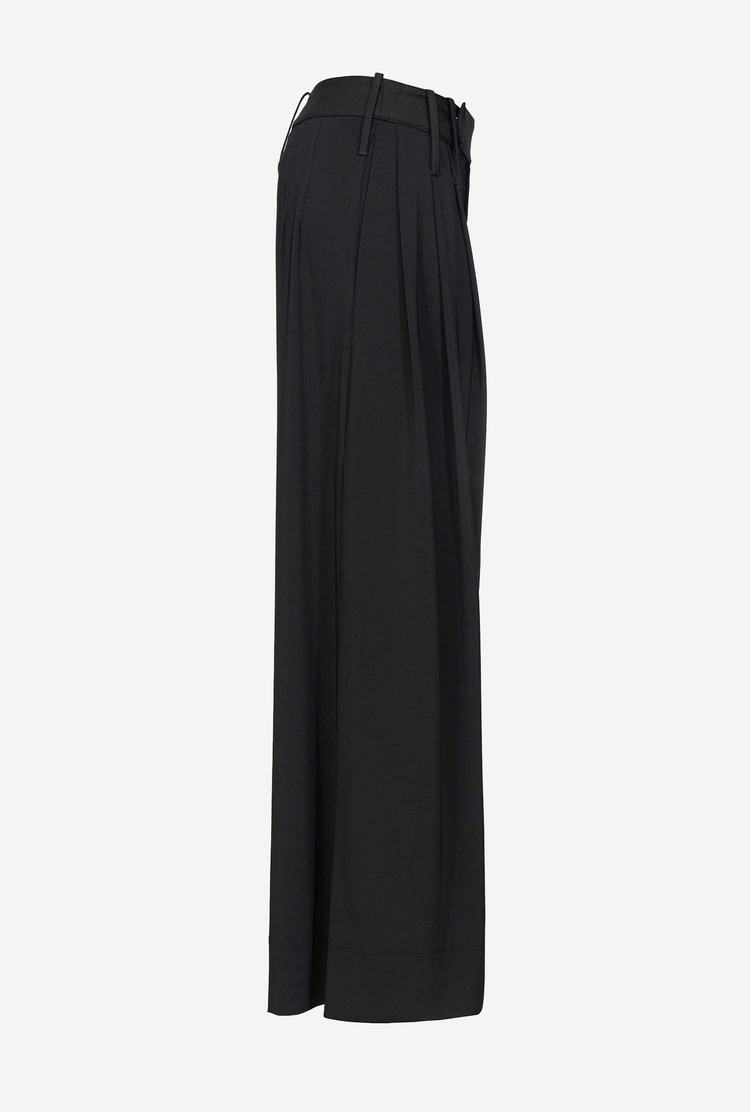 Women's Pinko Reimagine Wide-leg Pants Black | Australia-65128439